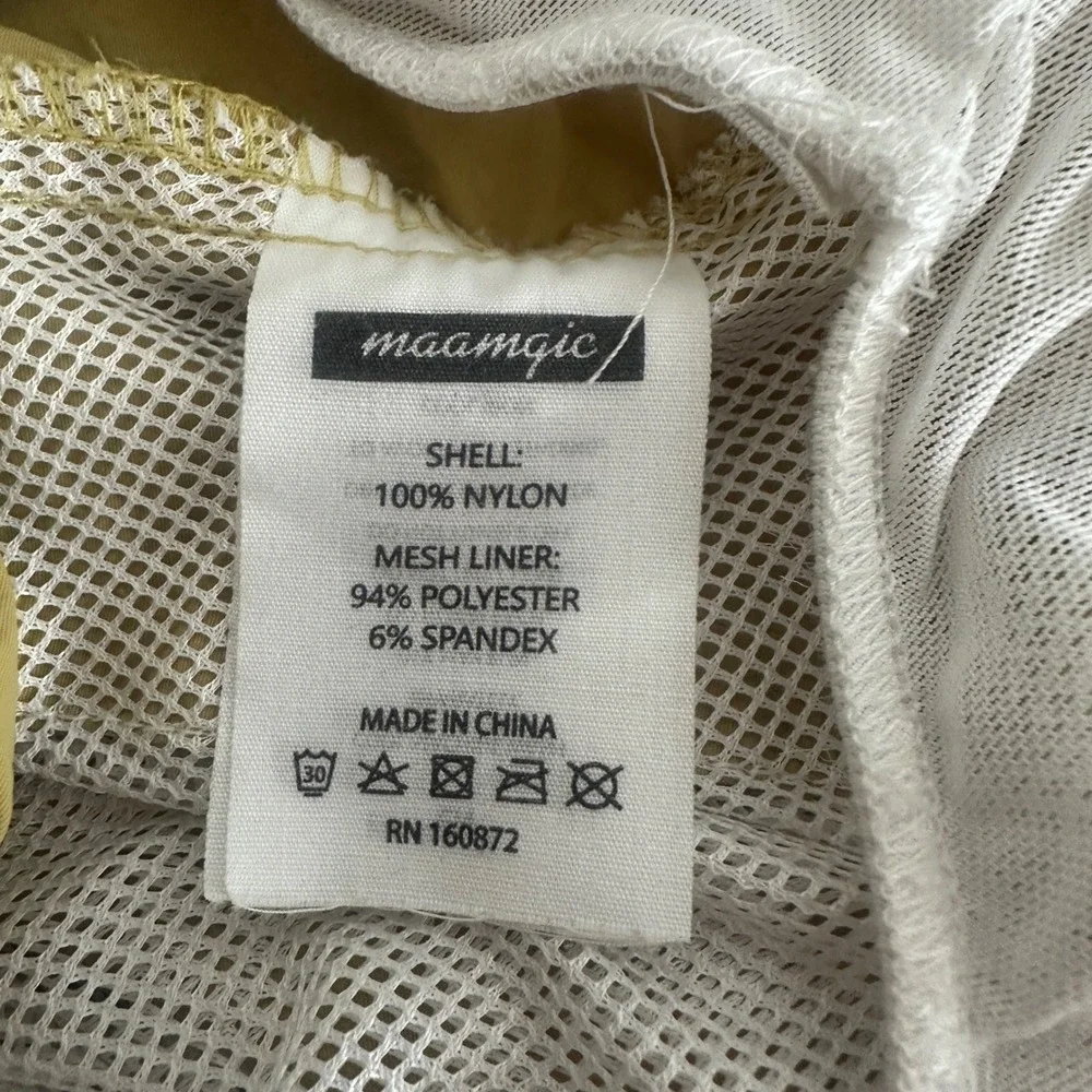 Maamgic Mens XXL Swim Trunks Drawstring Waist Shorts‎ Mustard Beach Summer